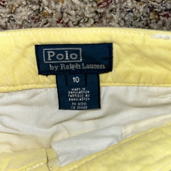 Boys/Kids Vintage Polo by Ralph Lauren Yellow Khaki Shorts Size 10 - Picture 2 of 7